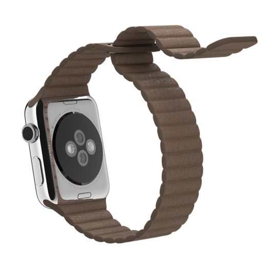 Смарт Часы Apple Watch 42mm Stainless Steel Case Light Brown Leather Loop - цена, характеристики, отзывы, рассрочка, фото 5