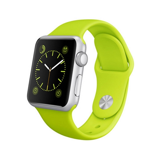 Смарт Часы Apple Watch Sport 38mm Silver Alluminum Case Green Sport Band - цена, характеристики, отзывы, рассрочка, фото 1