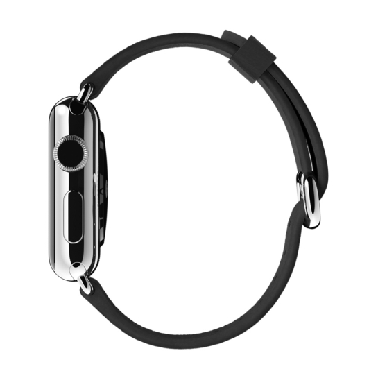 Смарт Часы Apple Watch 38mm Stainless Steel Case Black Classic Buckle - цена, характеристики, отзывы, рассрочка, фото 3