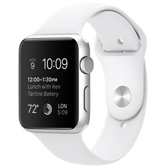 Смарт Часы Apple Watch Sport 42mm Silver Alluminum Case White Sport Band - цена, характеристики, отзывы, рассрочка, фото 2