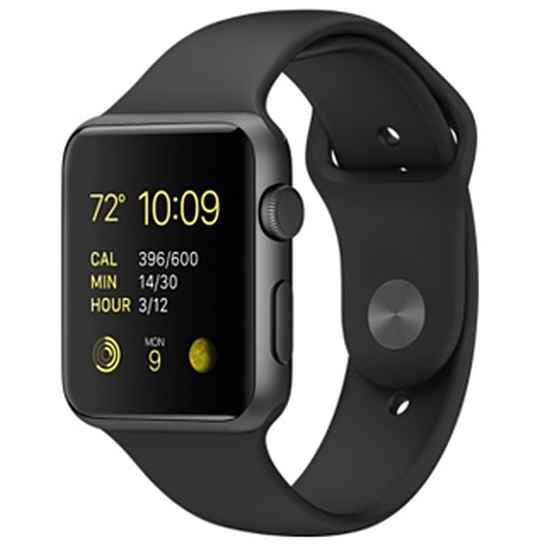 Смарт Годинник Apple Watch Sport 42mm Space Gray Alluminum Case Black Sport Band - ціна, характеристики, відгуки, розстрочка, фото 2