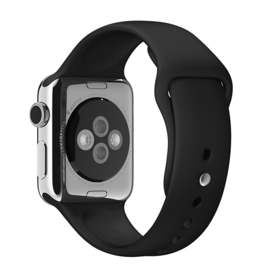 Смарт Часы Apple Watch 38mm Stainless Steel Case Black Sport Band - цена, характеристики, отзывы, рассрочка, фото 2