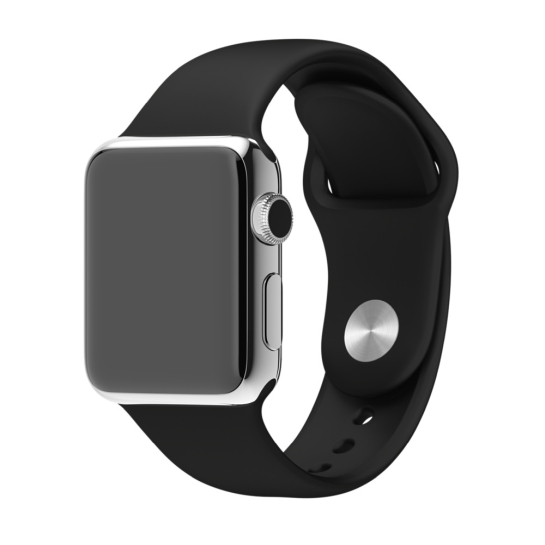 Смарт Годинник Apple Watch 38mm Stainless Steel Case Black Sport Band - ціна, характеристики, відгуки, розстрочка, фото 4