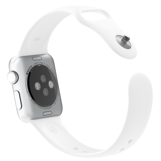 Смарт Часы Apple Watch 38mm Stainless Steel Case White Sport Band - цена, характеристики, отзывы, рассрочка, фото 6