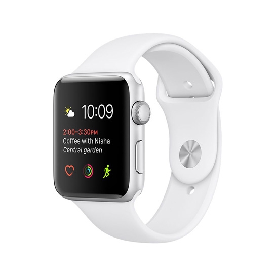 Смарт Годинник Apple Watch Series 2 38mm Silver Aluminum Case with White Sport Band - ціна, характеристики, відгуки, розстрочка, фото 1