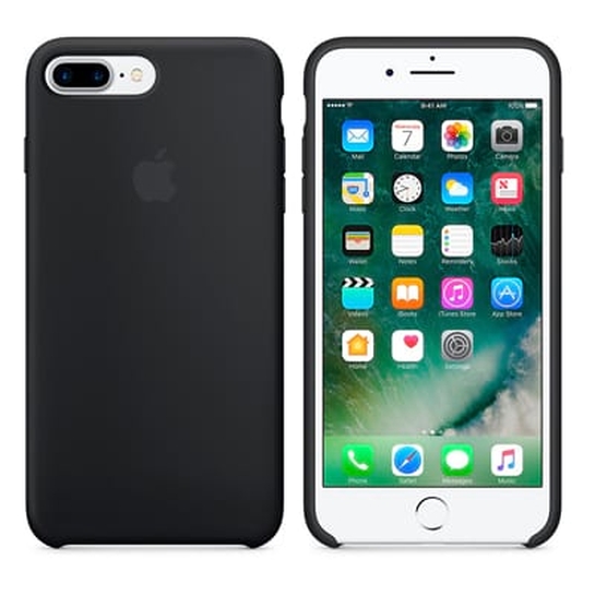 Чехол Apple Silicone Case for iPhone 8 Plus/7 Plus Black - цена, характеристики, отзывы, рассрочка, фото 2