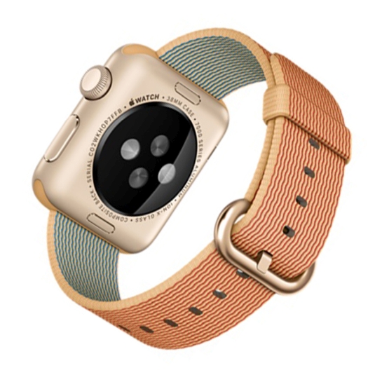 Смарт Часы Apple Watch Sport 38mm Gold Aluminum Case with Gold/Red Woven Nylon - цена, характеристики, отзывы, рассрочка, фото 3