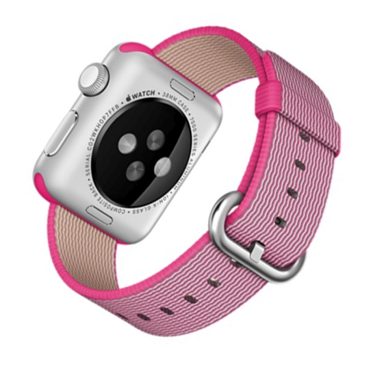 Смарт Часы Apple Watch Sport 38mm Silver Aluminum Case with Pink Woven Nylon - цена, характеристики, отзывы, рассрочка, фото 3