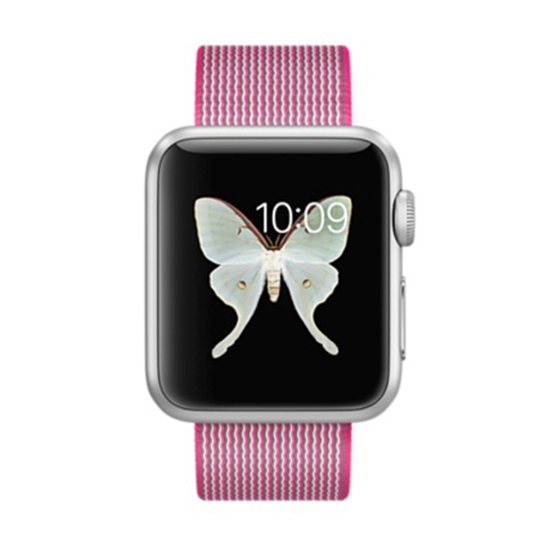 Смарт Часы Apple Watch Sport 38mm Silver Aluminum Case with Pink Woven Nylon - цена, характеристики, отзывы, рассрочка, фото 4