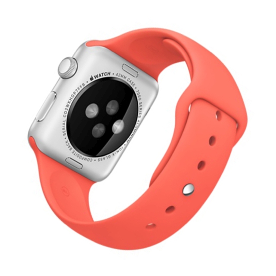 Смарт Годинник Apple Watch Sport 42mm Silver Aluminum Case with Apricot Sport Band - ціна, характеристики, відгуки, розстрочка, фото 3