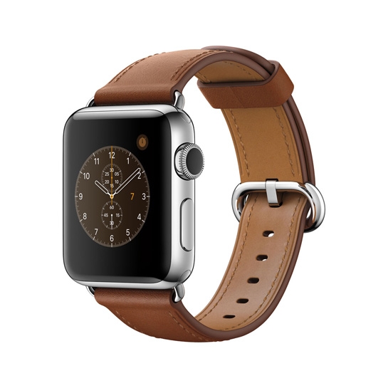 Смарт Часы Apple Watch Series 2 38mm Stainless Steel Case with Saddle Brown Classic Buckle Band	 - цена, характеристики, отзывы, рассрочка, фото 1