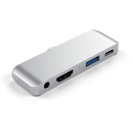 USB-хаб Satechi Aluminum Type-C Mobile Pro Hub Adapter Silver - цена, характеристики, отзывы, рассрочка, фото 3
