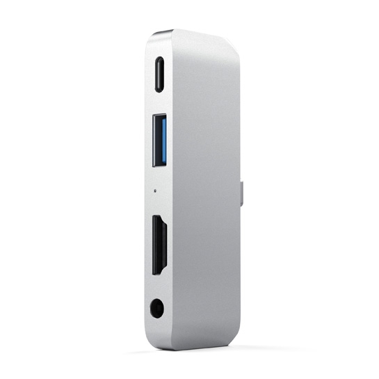 USB-хаб Satechi Aluminum Type-C Mobile Pro Hub Adapter Silver - ціна, характеристики, відгуки, розстрочка, фото 1