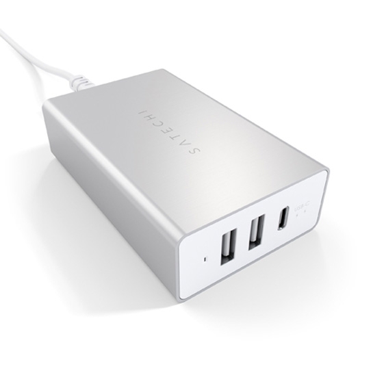 Мережевий зарядний пристрій Satechi USB-C 40W Travel Charger Silver - ціна, характеристики, відгуки, розстрочка, фото 2
