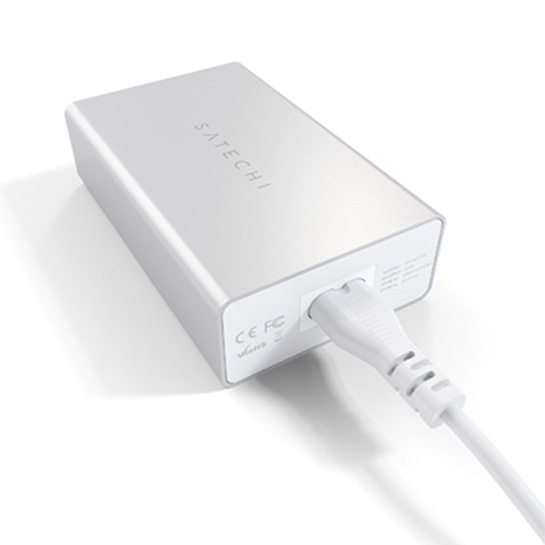 Мережевий зарядний пристрій Satechi USB-C 40W Travel Charger Silver - ціна, характеристики, відгуки, розстрочка, фото 3