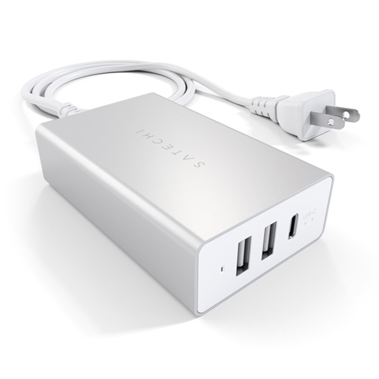 Мережевий зарядний пристрій Satechi USB-C 40W Travel Charger Silver - ціна, характеристики, відгуки, розстрочка, фото 4