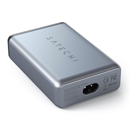 Мережевий зарядний пристрій Satechi USB-C 75W Travel Charger Space Gray - ціна, характеристики, відгуки, розстрочка, фото 2