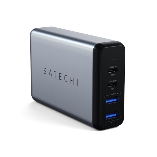 Мережевий зарядний пристрій Satechi 75W Dual Type-C PD Travel Charger - ціна, характеристики, відгуки, розстрочка, фото 1