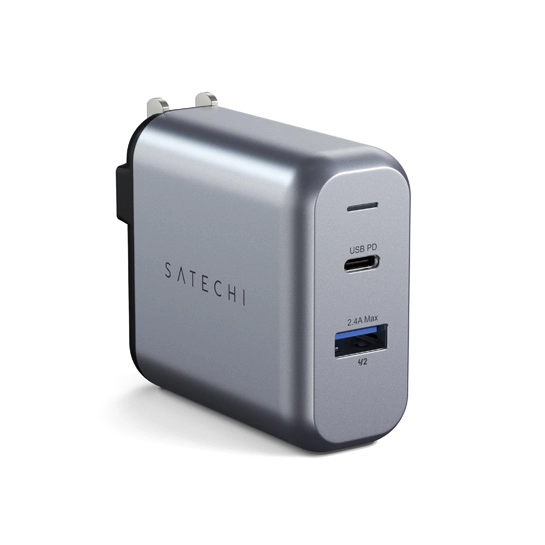 Сетевое зарядное устройство Satechi 30W Dual-Port Wall Charger Space Gray