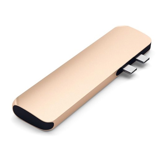 USB-хаб Satechi Aluminum Type-C USB Pro Hub Adapter Gold - ціна, характеристики, відгуки, розстрочка, фото 3