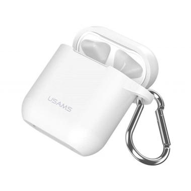 Чехол Usams Silicone Case for Apple AirPods White - цена, характеристики, отзывы, рассрочка, фото 1