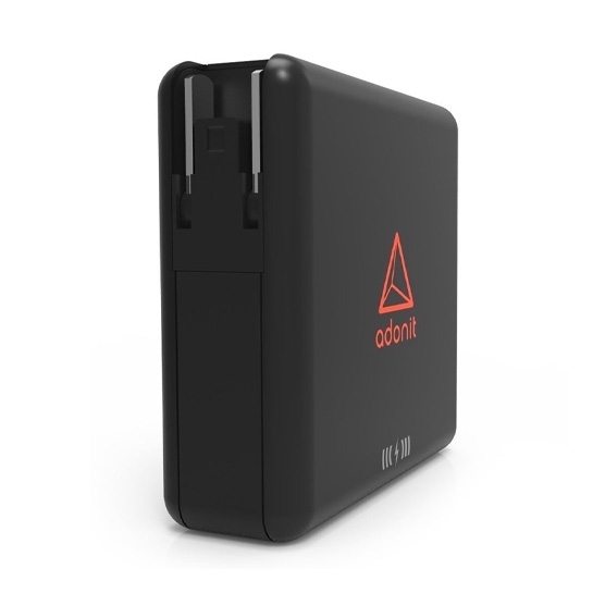 Мережевий зарядний пристрій Adonit 3in1 Qi Wireless TravelCube Charger 6700 mAh Black* - ціна, характеристики, відгуки, розстрочка, фото 2