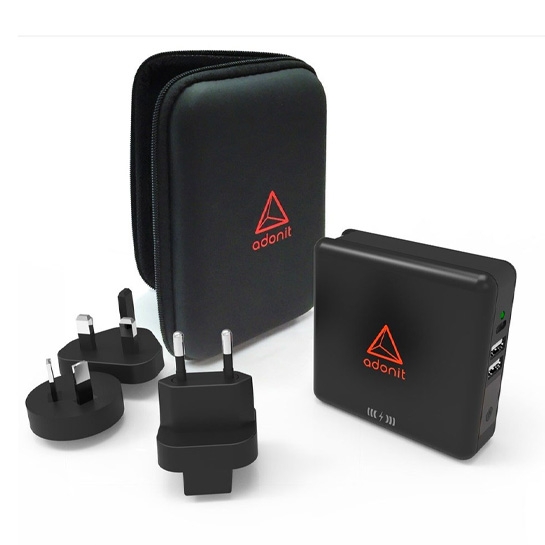 Мережевий зарядний пристрій Adonit 3in1 Qi Wireless TravelCube Charger 6700 mAh Black* - ціна, характеристики, відгуки, розстрочка, фото 4