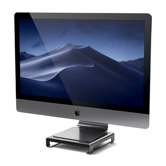 Підставка USB-хаб Satechi Aluminum Monitor Stand Hub Space Gray for iMac - ціна, характеристики, відгуки, розстрочка, фото 3