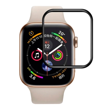 Стекло Tempered Glass Full Glue 3D for Apple Watch 44mm Black - цена, характеристики, отзывы, рассрочка, фото 1