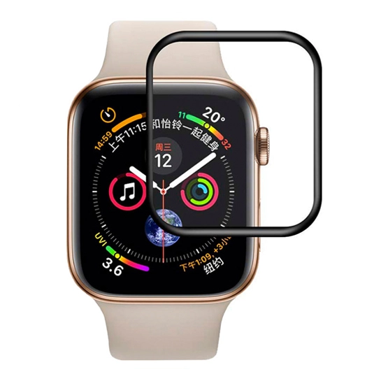 Скло Tempered Glass Full Glue 3D for Apple Watch 44mm Black