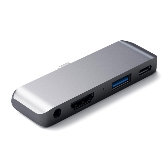 USB-хаб Satechi Aluminum Type-C Mobile Pro Hub Space Gray - цена, характеристики, отзывы, рассрочка, фото 3