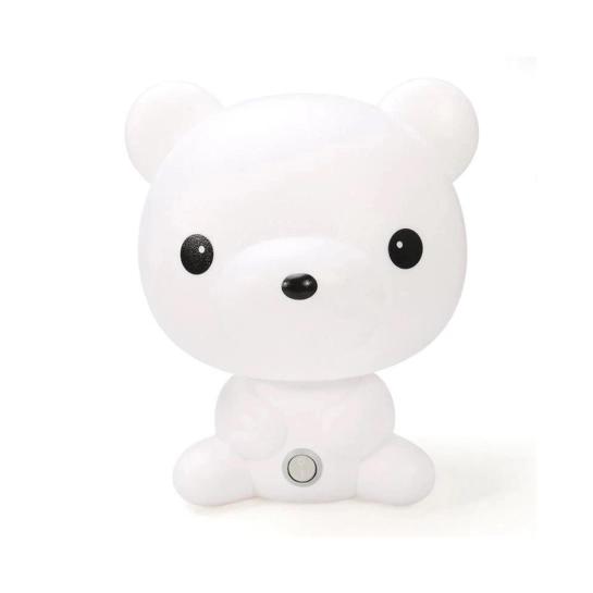 Лампа Golden Trees Bear Clock Night Light Lamp White