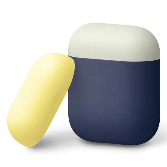 Чохол Multi Cover Silicone Case for Apple AirPods Indigo/White/Yellow