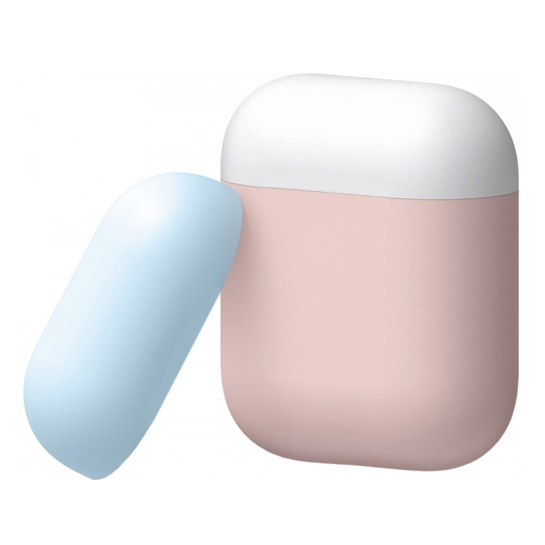 Чехол Multi Cover Silicone Case for Apple AirPods Pink/White/Blue - цена, характеристики, отзывы, рассрочка, фото 1