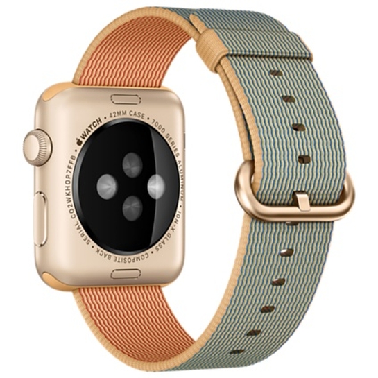 Смарт Часы Apple Watch Sport 42mm Gold Aluminum Case with Royal Gold/Royal Blue Woven Nylon - цена, характеристики, отзывы, рассрочка, фото 3