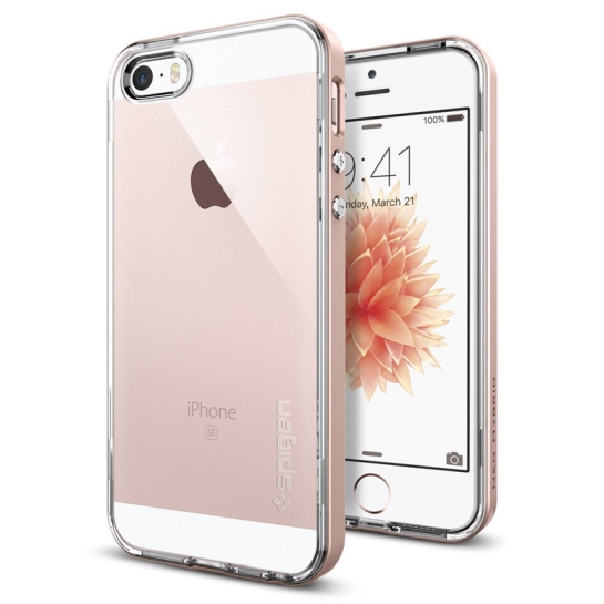 Чехол SGP Case Neo Hybrid Crystal Series Rose Gold for iPhone 5/5S/SE - цена, характеристики, отзывы, рассрочка, фото 2