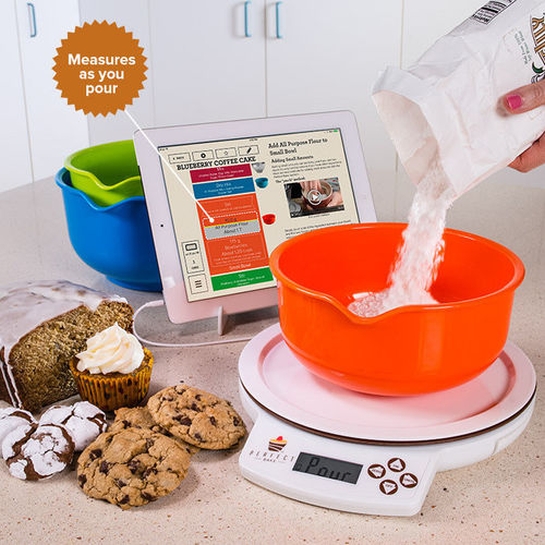 Кухонные смарт-весы Brookstone Perfect Bake App-Controlled Smart Baking - цена, характеристики, отзывы, рассрочка, фото 2