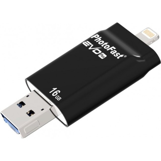 Зовнішній накопичувач USB-flash PhotoFast i-Flashdrive EVO Plus 16Gb Black (USB-microUSB/Lightning) - ціна, характеристики, відгуки, розстрочка, фото 3