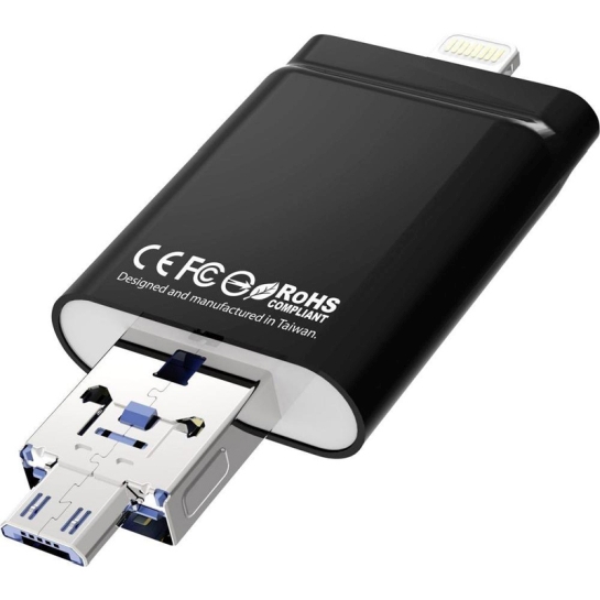 Зовнішній накопичувач USB-flash PhotoFast i-Flashdrive EVO Plus 32Gb Black (USB-microUSB/Lightning) - ціна, характеристики, відгуки, розстрочка, фото 3
