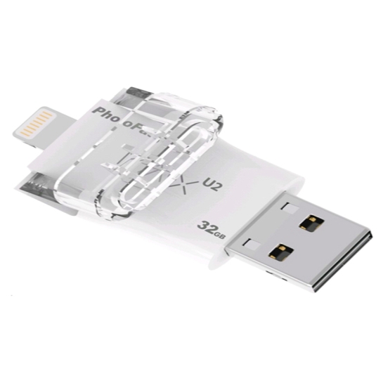 Внешний накопитель USB-flash PhotoFast 32GB i-Flashdrive MAX for Apple Lightning/Micro USB White - цена, характеристики, отзывы, рассрочка, фото 2