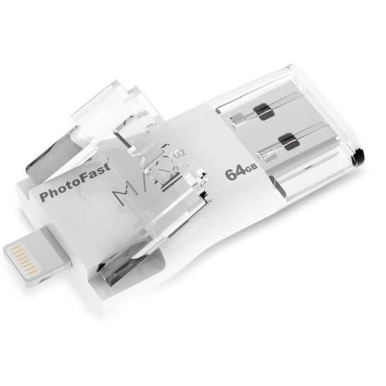 Зовнішній накопичувач USB-flash PhotoFast 64GB i-Flashdrive MAX for Apple Lightning/Micro USB White - ціна, характеристики, відгуки, розстрочка, фото 3