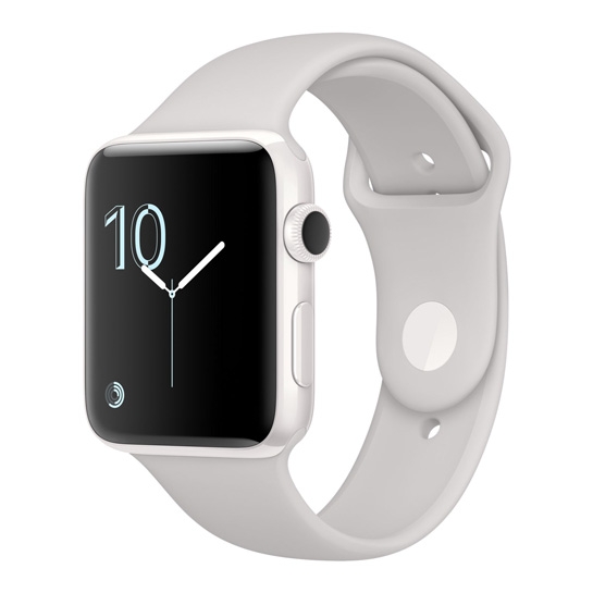 Смарт Годинник Apple Watch Series 2 42mm White Ceramic Case with Cloud Sport Band - ціна, характеристики, відгуки, розстрочка, фото 1