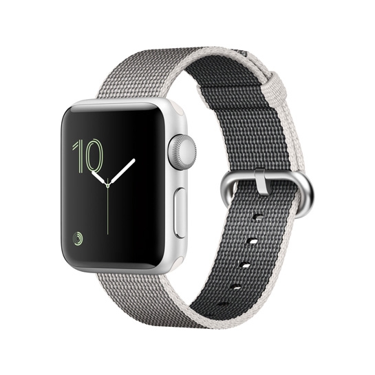 Смарт Часы Apple Watch Series 2 38mm Silver Aluminum Case with Pearl Woven Nylon - цена, характеристики, отзывы, рассрочка, фото 1