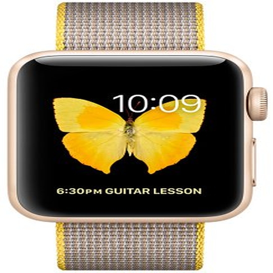 Смарт Годинник Apple Watch Series 2 38mm Gold Aluminum Case with Yellow/Light Gray Woven Nylon - ціна, характеристики, відгуки, розстрочка, фото 2