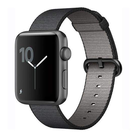 Смарт Годинник Apple Watch Series 2 42mm Space Gray Aluminum Case with Black Woven Nylon - ціна, характеристики, відгуки, розстрочка, фото 1