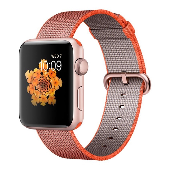 Смарт Часы Apple Watch Series2 42mm Rose Gold Aluminum Case with Space Orange/Anthracite Woven Nylon - цена, характеристики, отзывы, рассрочка, фото 1
