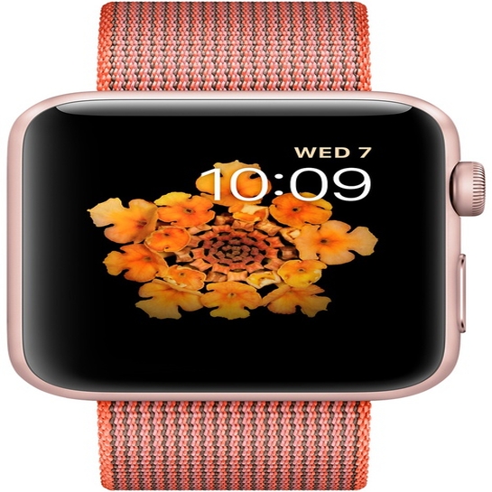 Смарт Годинник Apple Watch Series2 42mm Rose Gold Aluminum Case with Space Orange/Anthracite Woven Nylon - ціна, характеристики, відгуки, розстрочка, фото 2