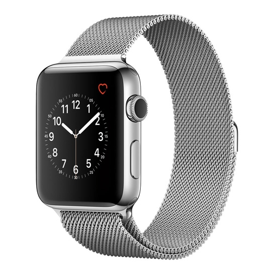 Смарт Годинник Apple Watch Series 2 42mm Stainless Steel Case with Milanese Loop - ціна, характеристики, відгуки, розстрочка, фото 1