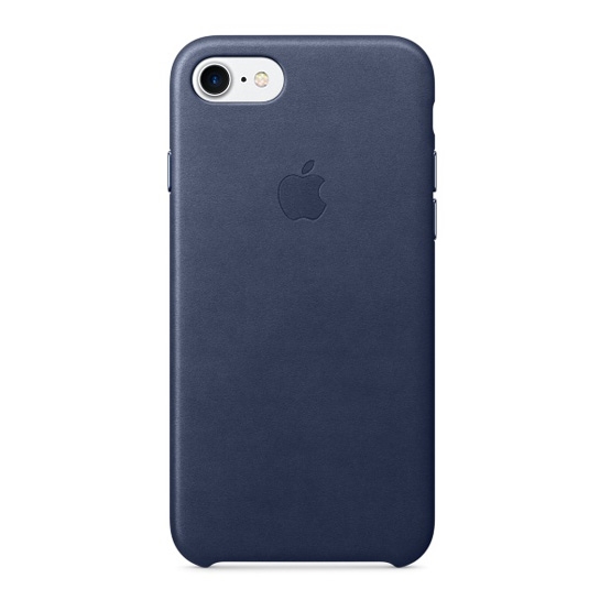 Чехол Apple Leather Case for iPhone 8/7 Midnight Blue* - цена, характеристики, отзывы, рассрочка, фото 1