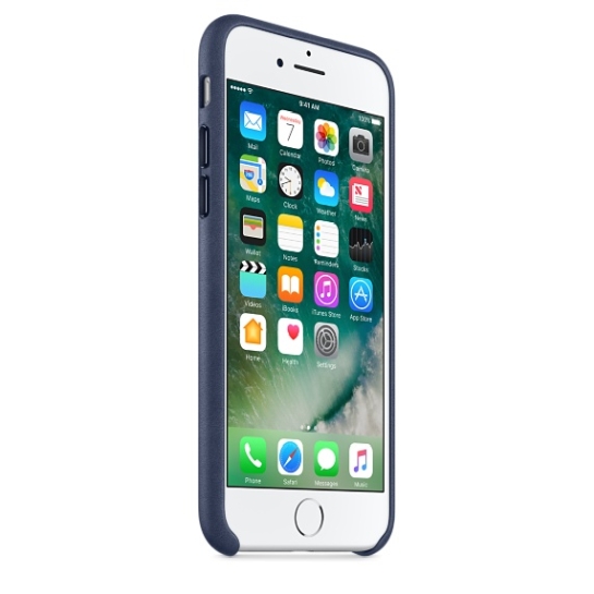 Чехол Apple Leather Case for iPhone 8/7 Midnight Blue* - цена, характеристики, отзывы, рассрочка, фото 2
